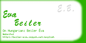 eva beiler business card